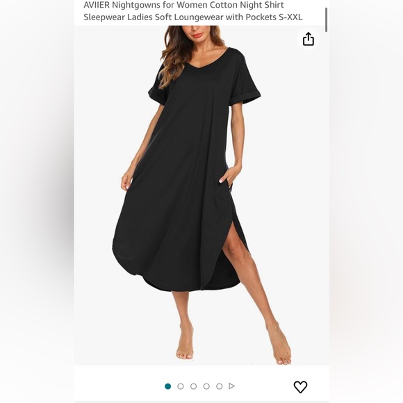 Aviier, size XXL, black, short sleeve dress - Picture 1 of 4